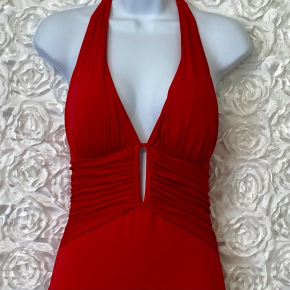 Bleu Rod Beattie | Ruched Red One Piece Swimsuit - Picture 2 of 12